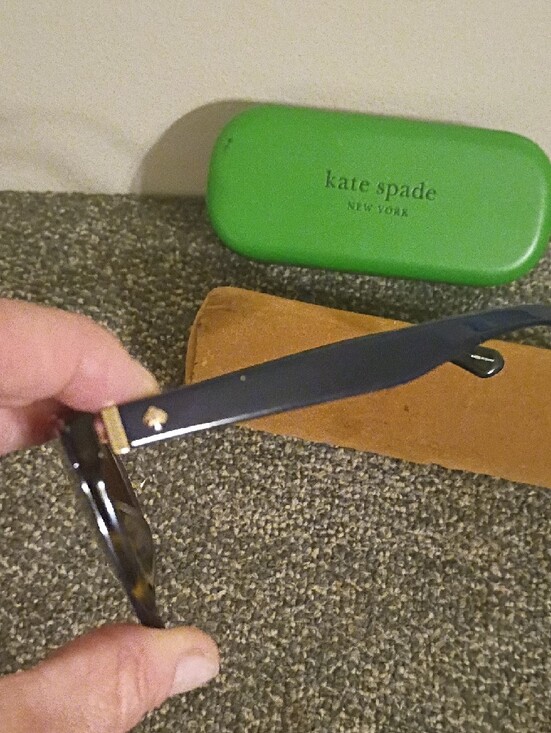 kate spade navy cat-eye sunglasses with green hard case Frames Only main image 4